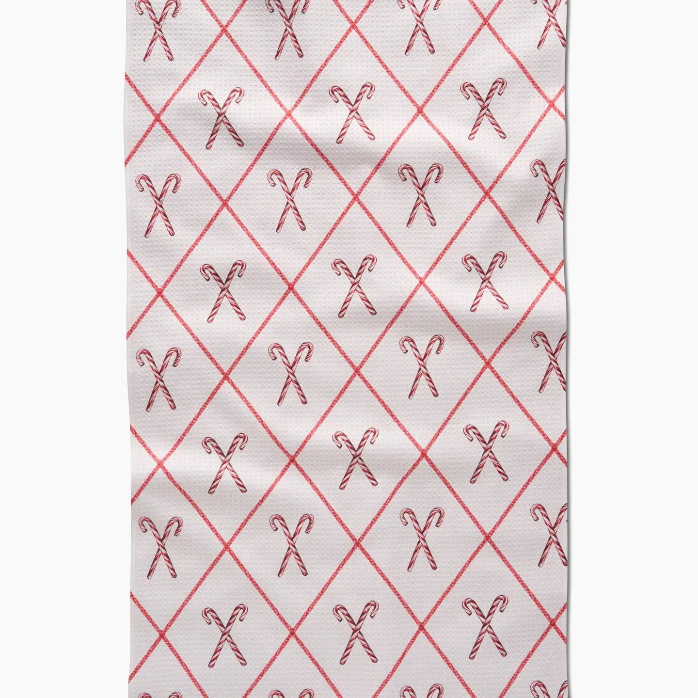 Geometry Tea Towel- Festive Candy Canes
