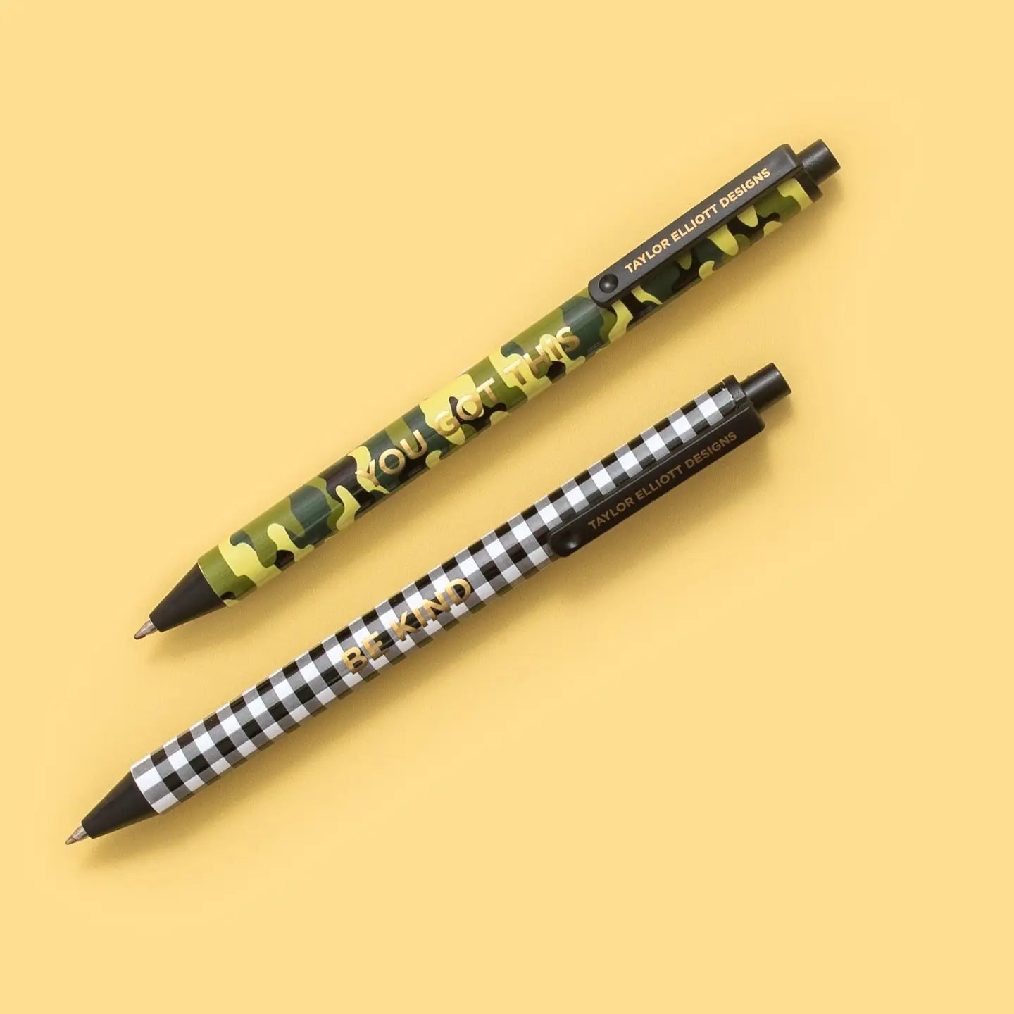 Camo and Gingham Pen Duo