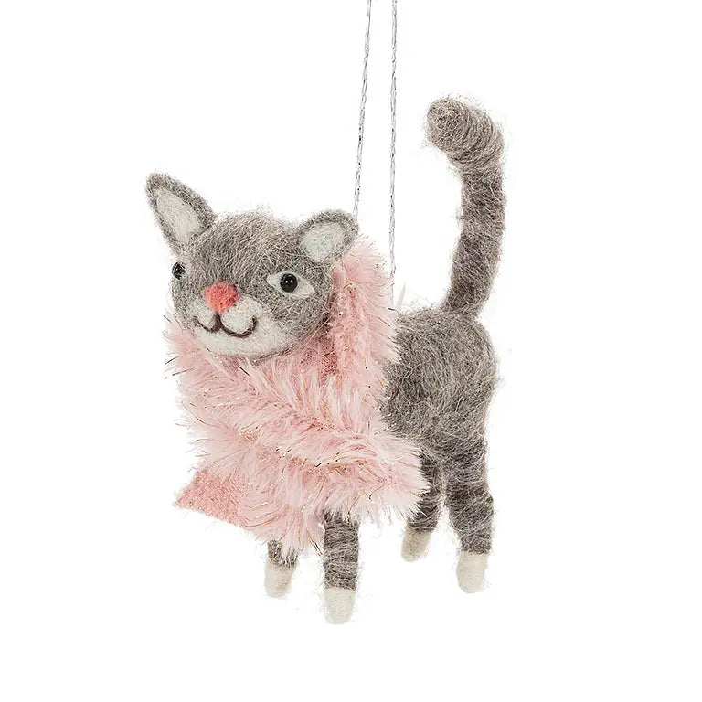 Cat with Scarf Ornament