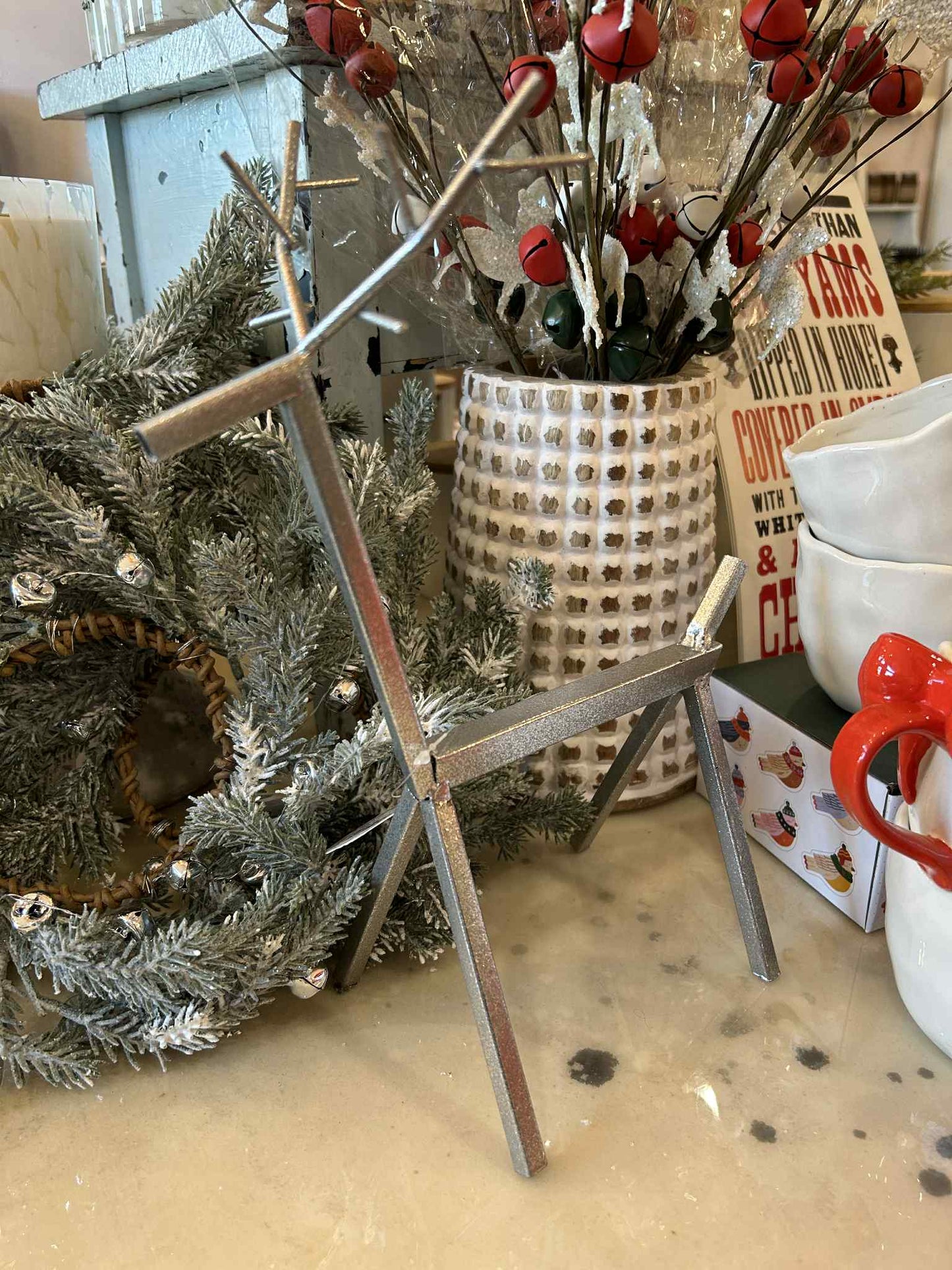 Silver Metal Deer-Large (Standing)