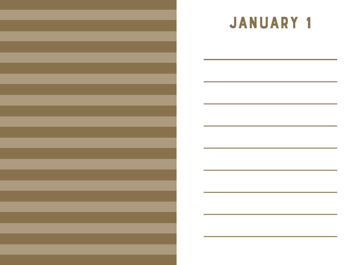 Navy Stripes Mini One Line a Day