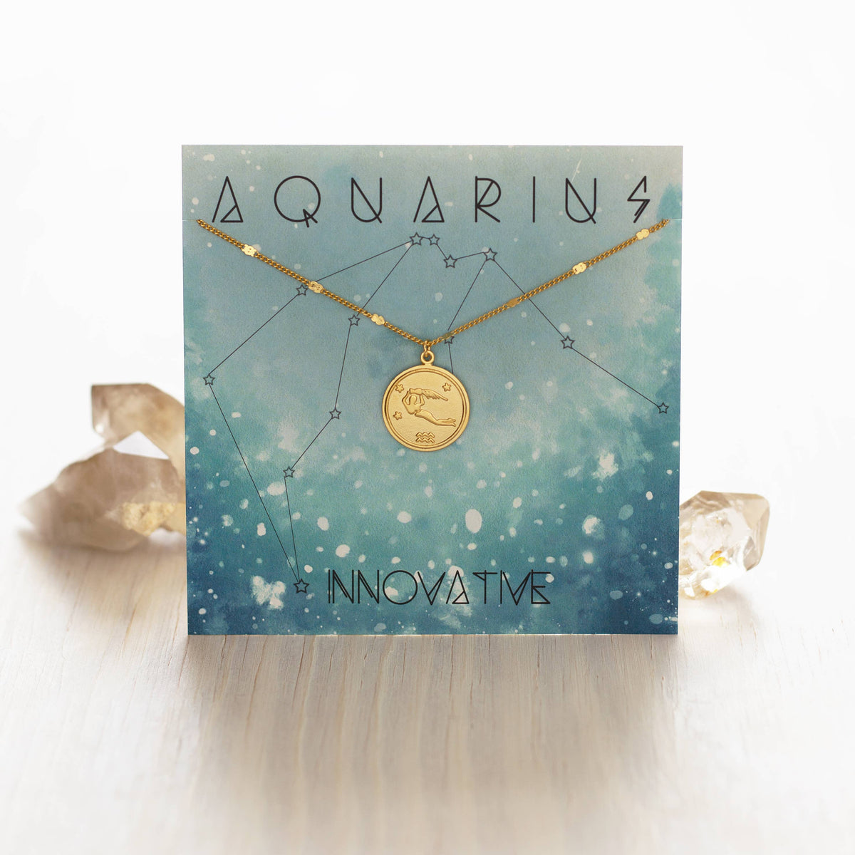 Zodiac Medallion Charm Necklace