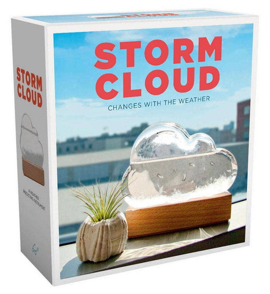 Box for a weather-themed product with a cloud design and text 'Storm Cloud'.