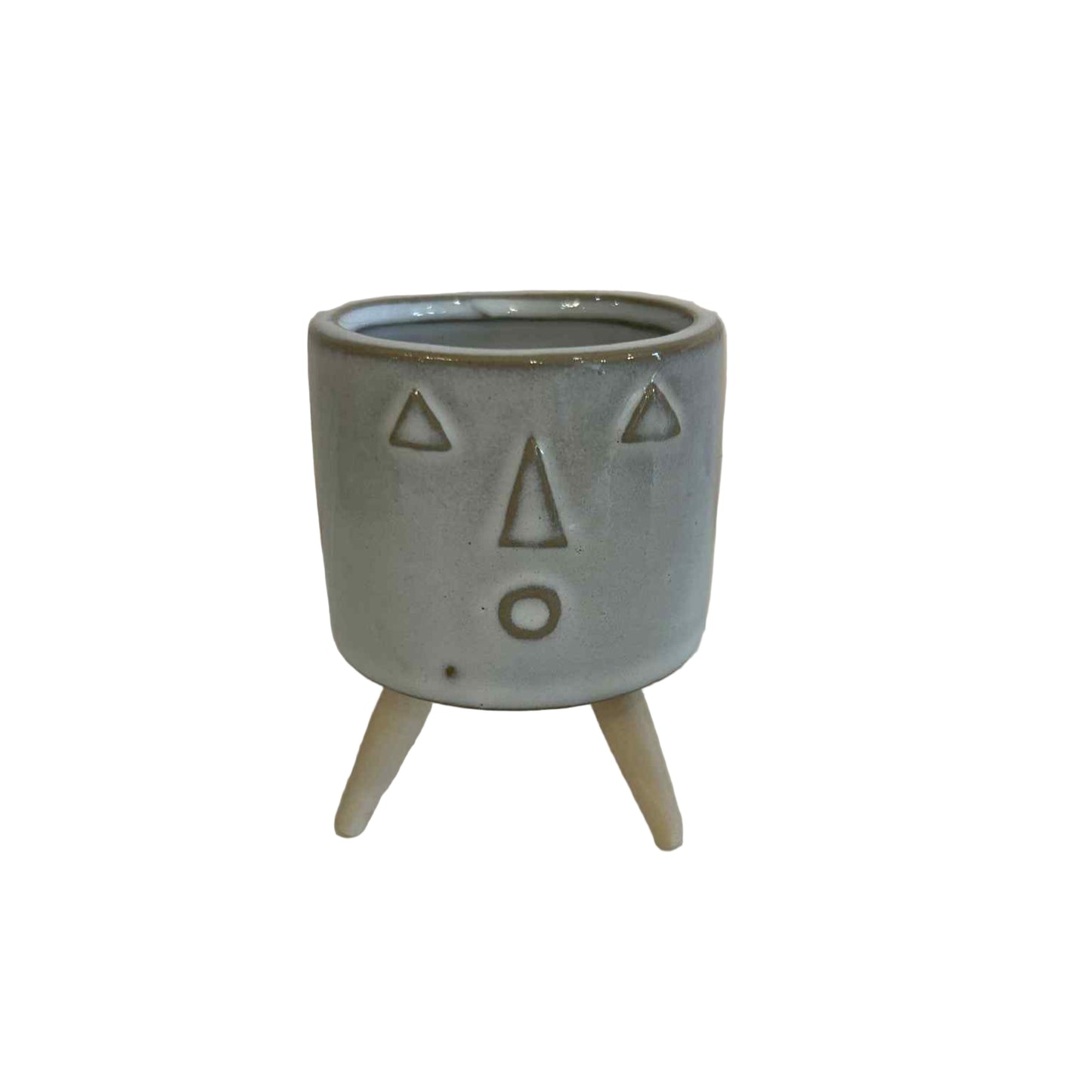 Sm JackoLantern Face Planter with Feet