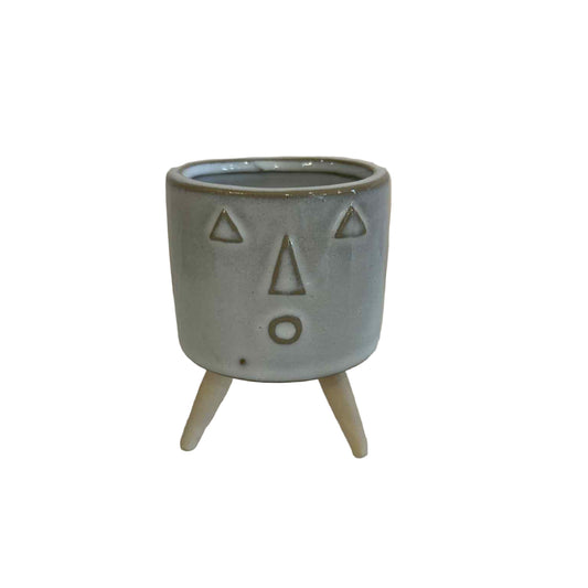 Sm JackoLantern Face Planter with Feet