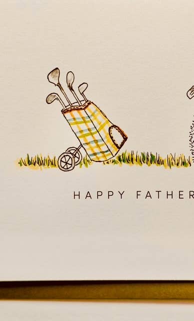 Father's Day Hedgehog Golfer