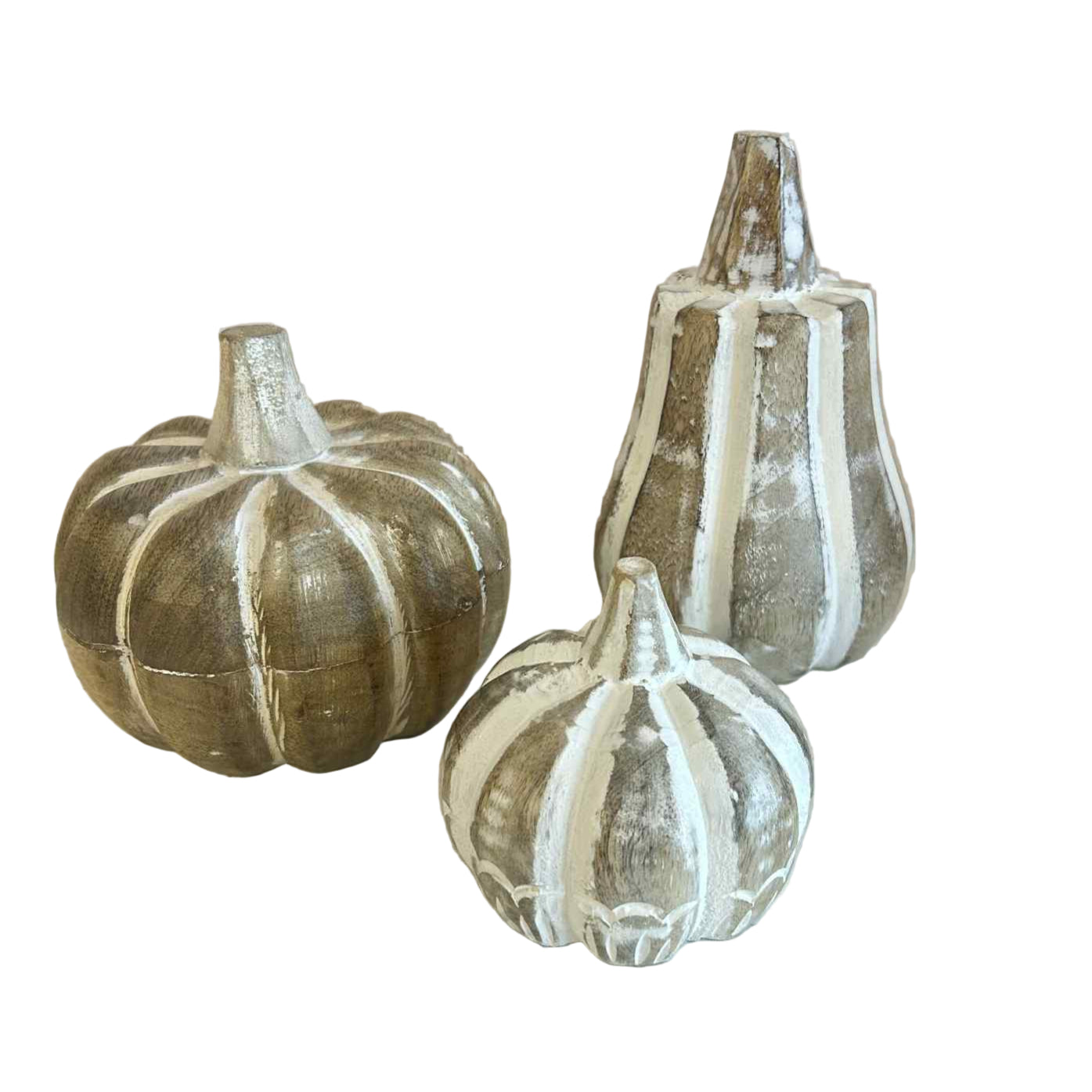 Natural Wooden Butternut Pumpkin 5.5"