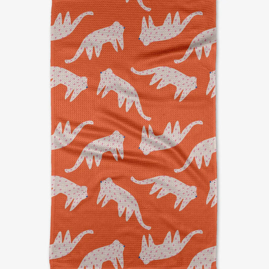 Geometry Tea Towel- Cute Cheetah