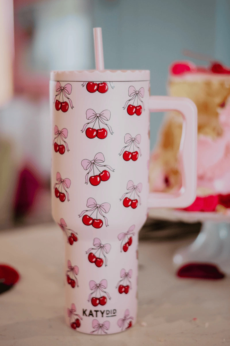 40 oz Cherry Bows Tumbler