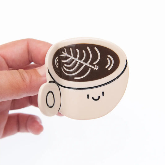 Latte Coffee Hair Claw Clip