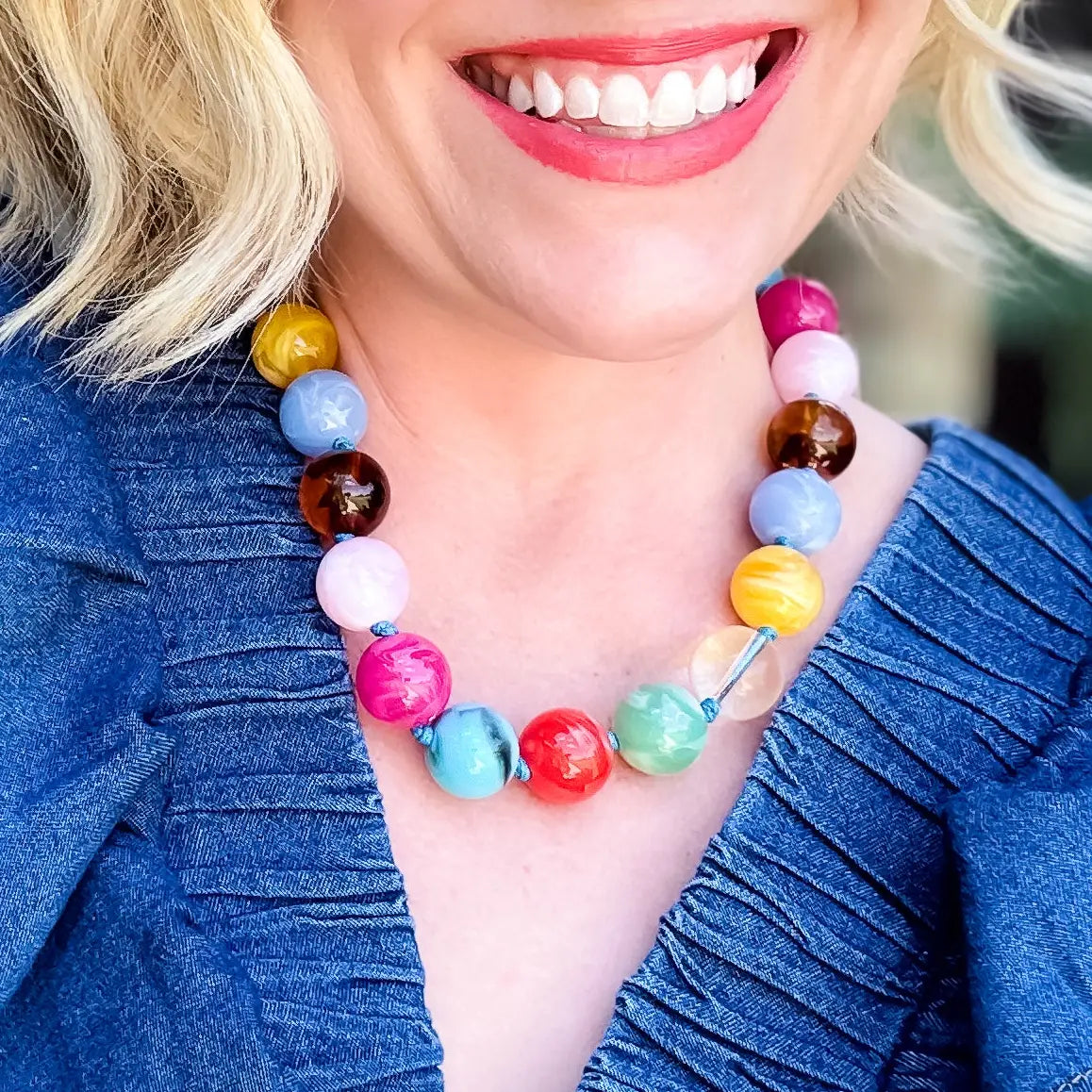 Beaded Necklace- Judy Colorful