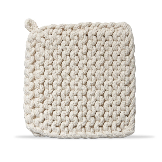 Crochet Trivet Potholder- White