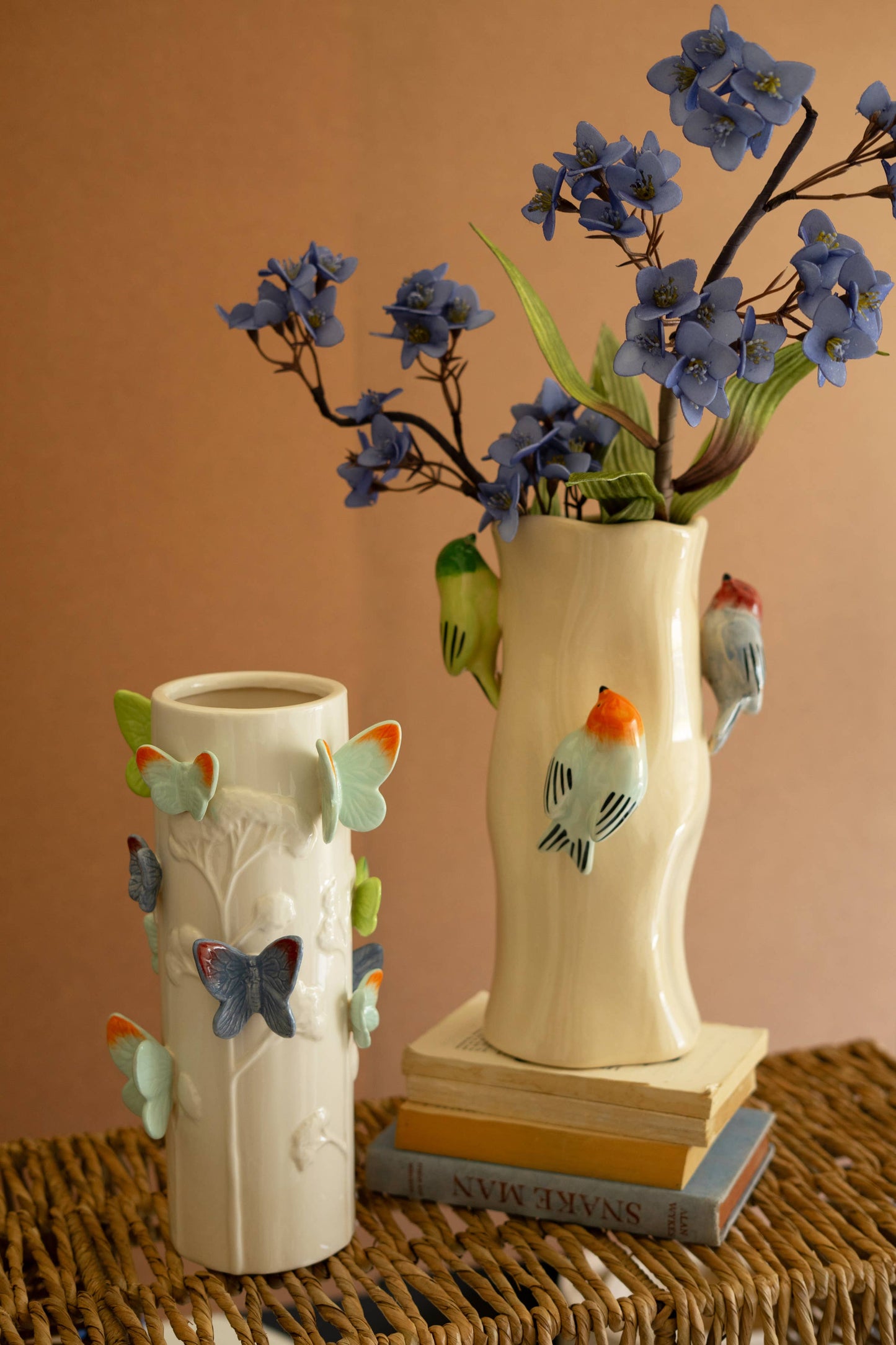 Ceramic Vase with 3D Birds