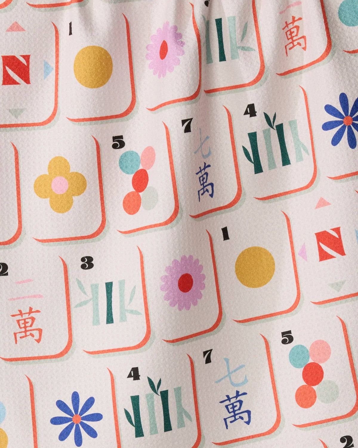Geometry Tea Towel- Tile Toss Mahjong