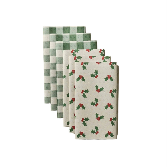 Geometry Not Paper Towel- Holiday Holly