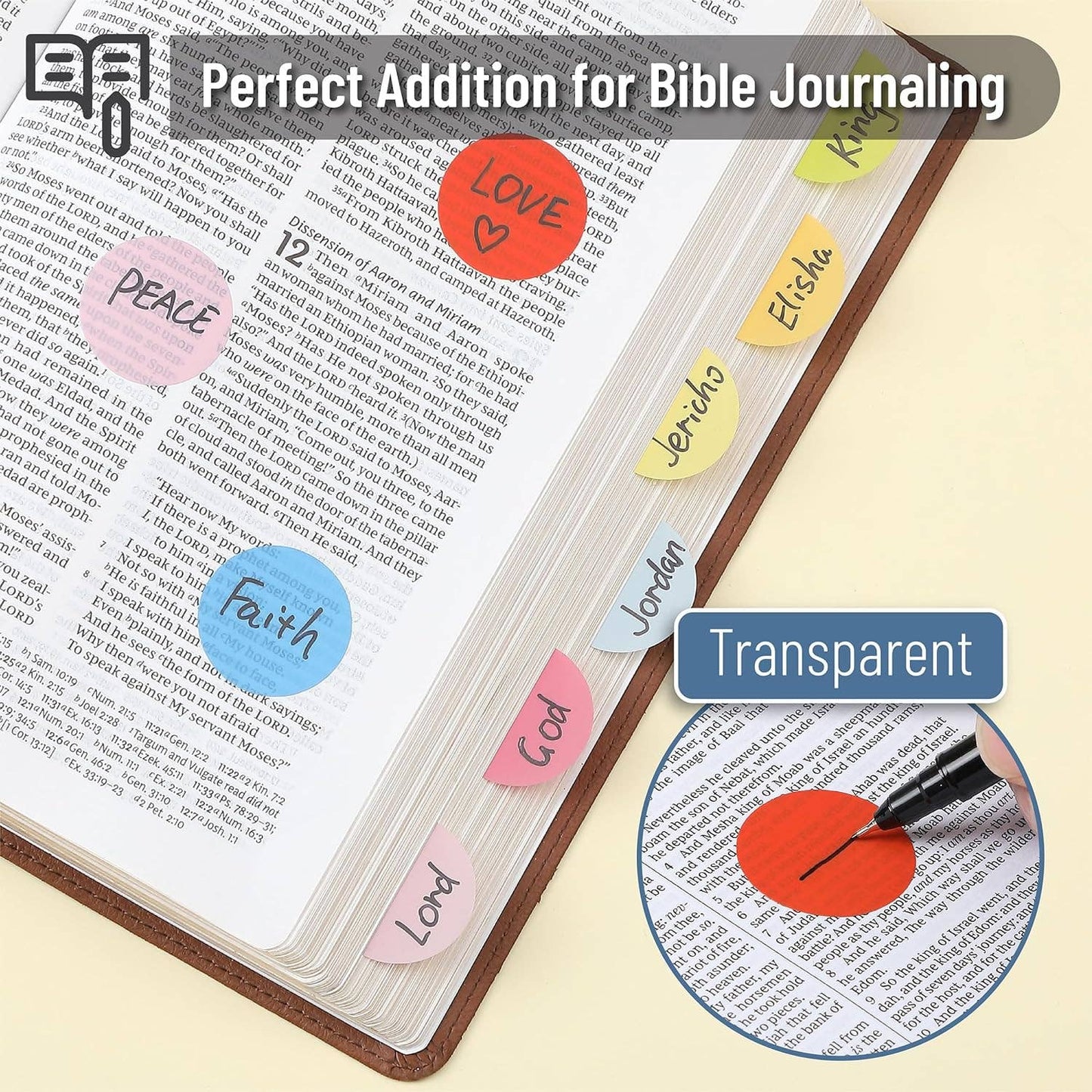 Transparent Round Sticky Notes- 560 Pcs