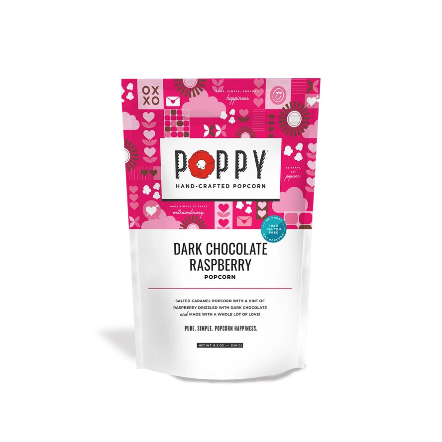 Poppy Popcorn-Dark Chocolate Raspberry