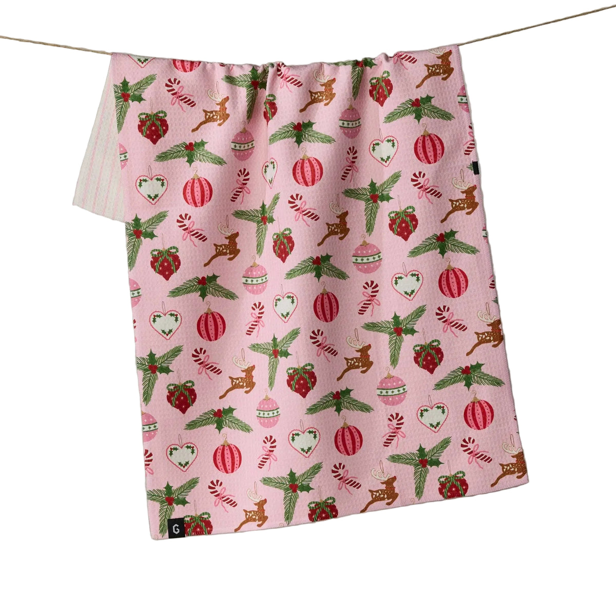 Geometry Luxe Kitchen Towel- Pink Tidings