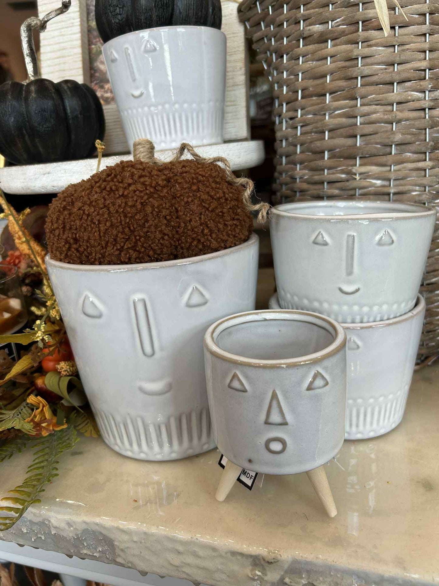 Lg JackoLantern Face Planter
