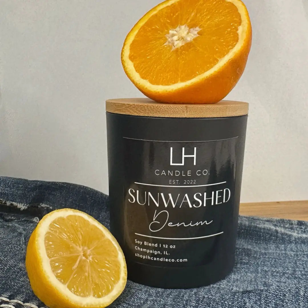 LH Candle- Sunwashed Denim