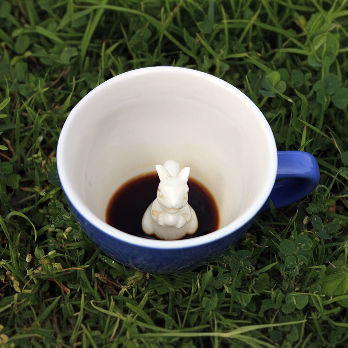 Squirrel | Ceramic Surprise Mug Gift (11 oz. Cobalt Blue)