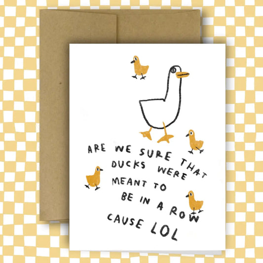 Ducks In A Row Greeting Card