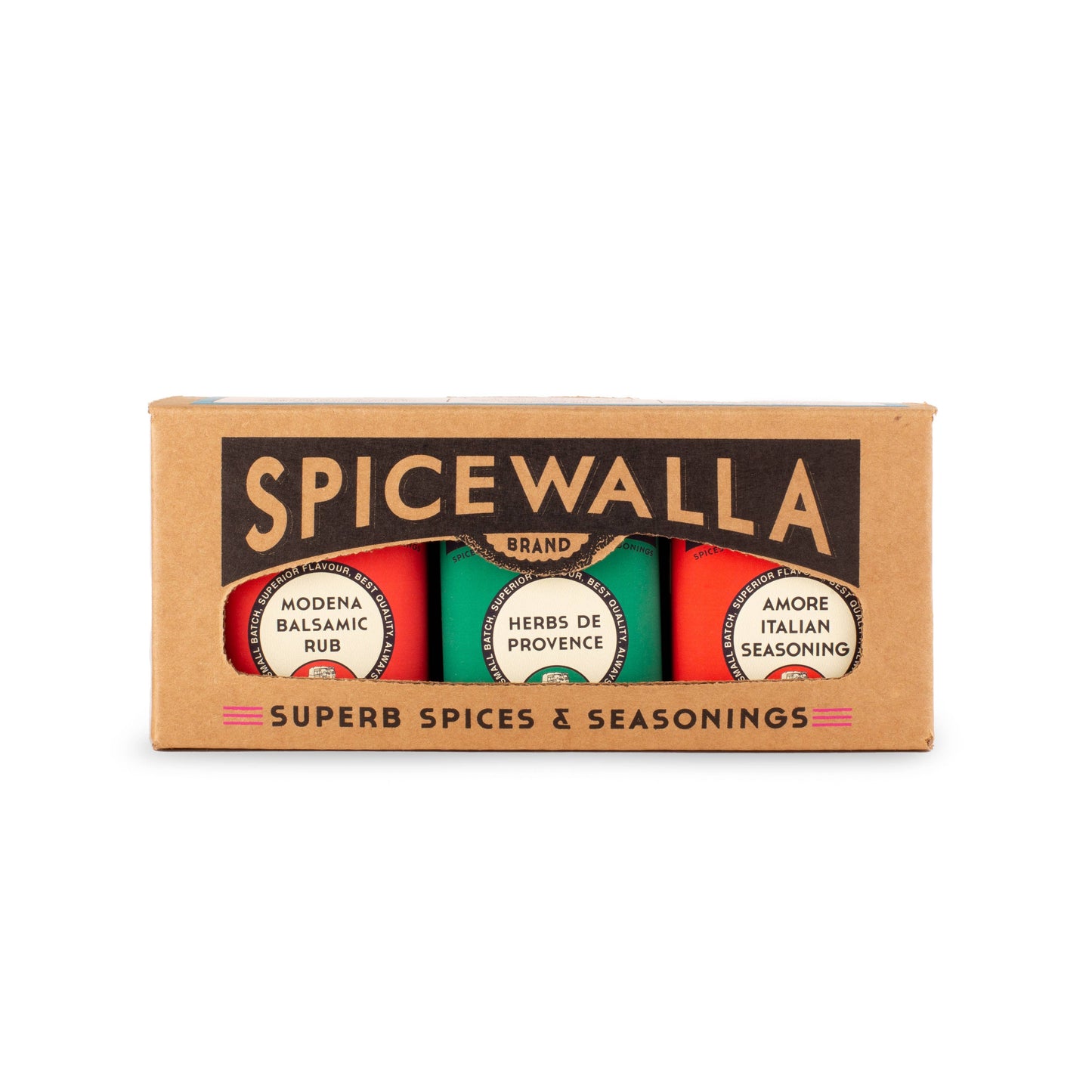 Spicewalla spice set packaging on a white background