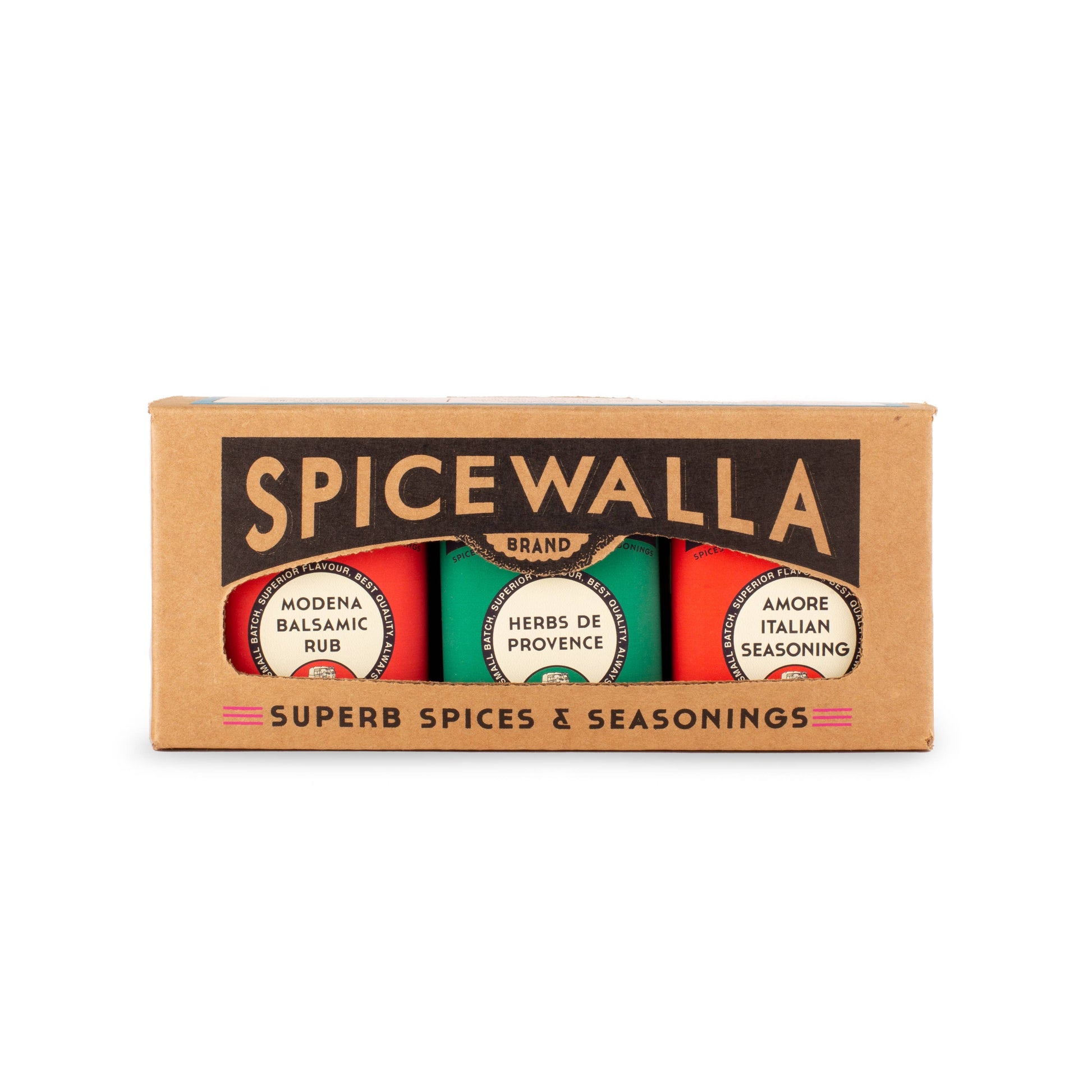 Spicewalla spice set packaging on a white background