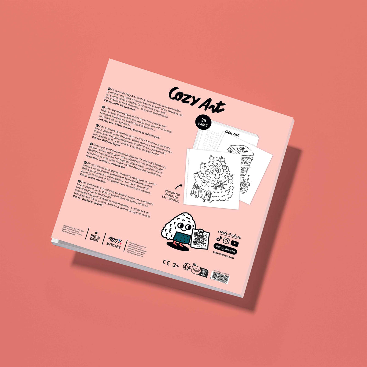 Cozy Art Food Coloring Book