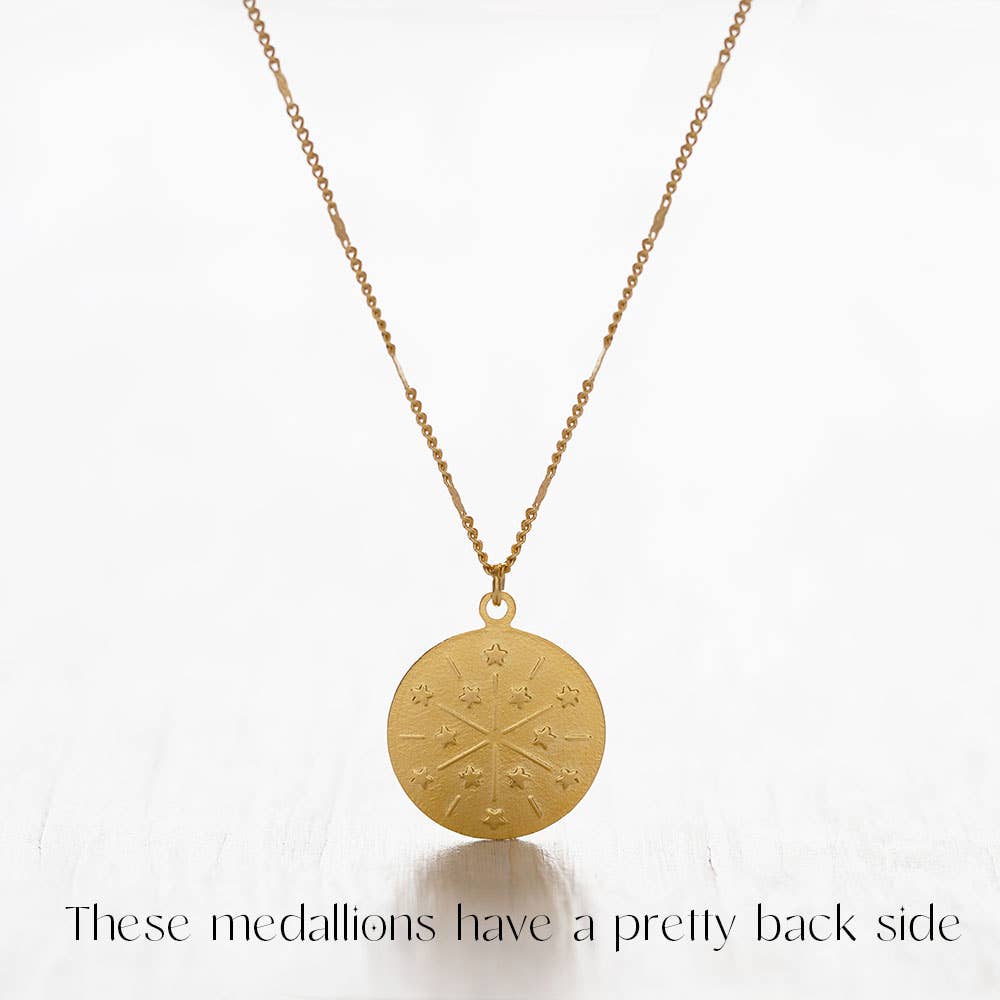 Zodiac Medallion Charm Necklace