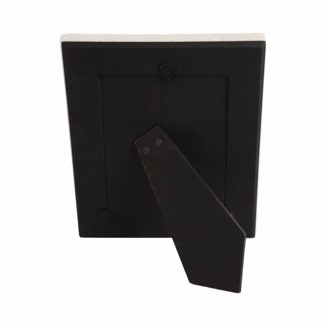 Marble Contemporary Ridged Photo Frame - White, 4x6 in.
