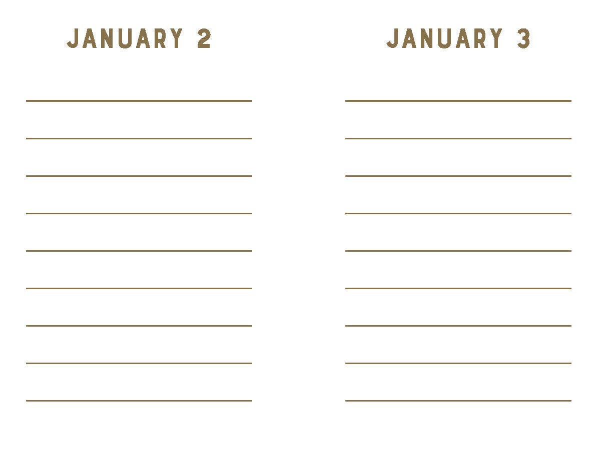 Navy Stripes Mini One Line a Day