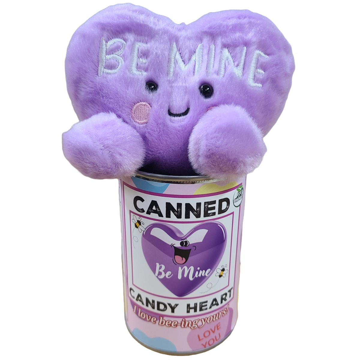 Canned Be Mine Candy Heart | Funny Jokes Valentine Plush