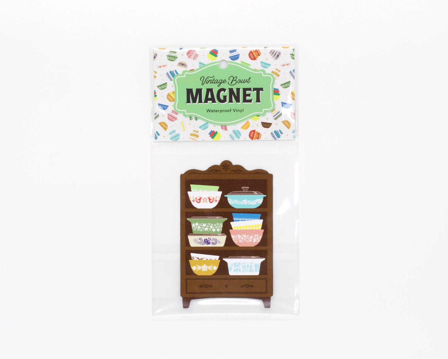 Pyrex-Inspired Kitchen Hutch Magnet – Retro Fridge Decor