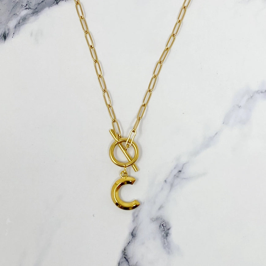 Marquis Letter Necklace