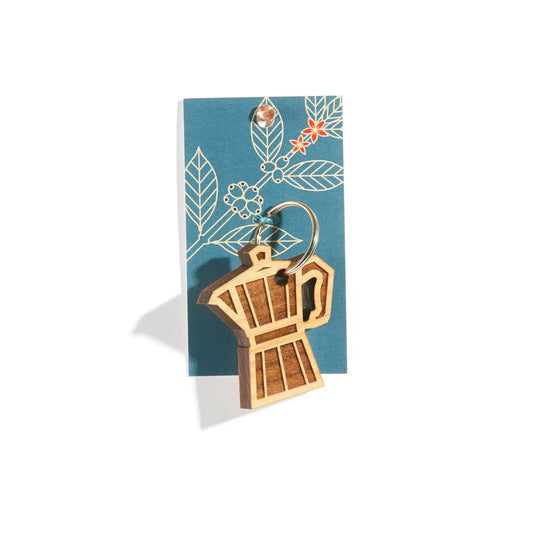 Wooden Espresso Keychain