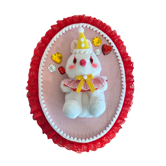 Cottontail Clown Plush Taxidermy Art