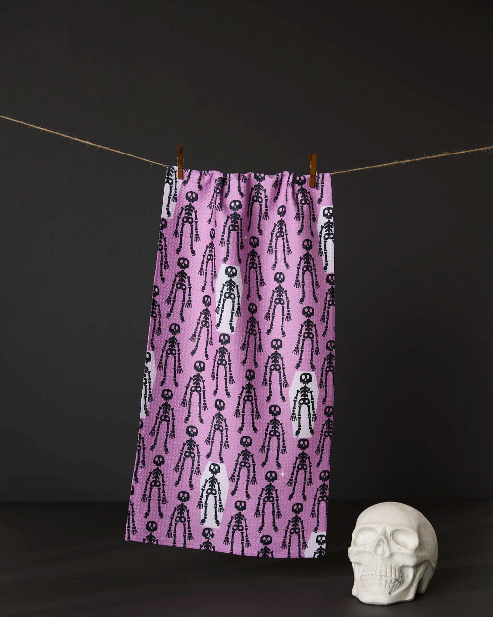 Geometry Bar Towel- Resting Skeletons