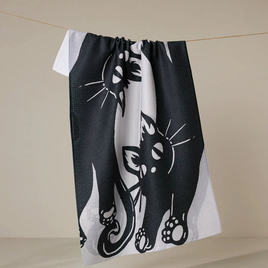 Geometry Tea Towel- Night Zoomies