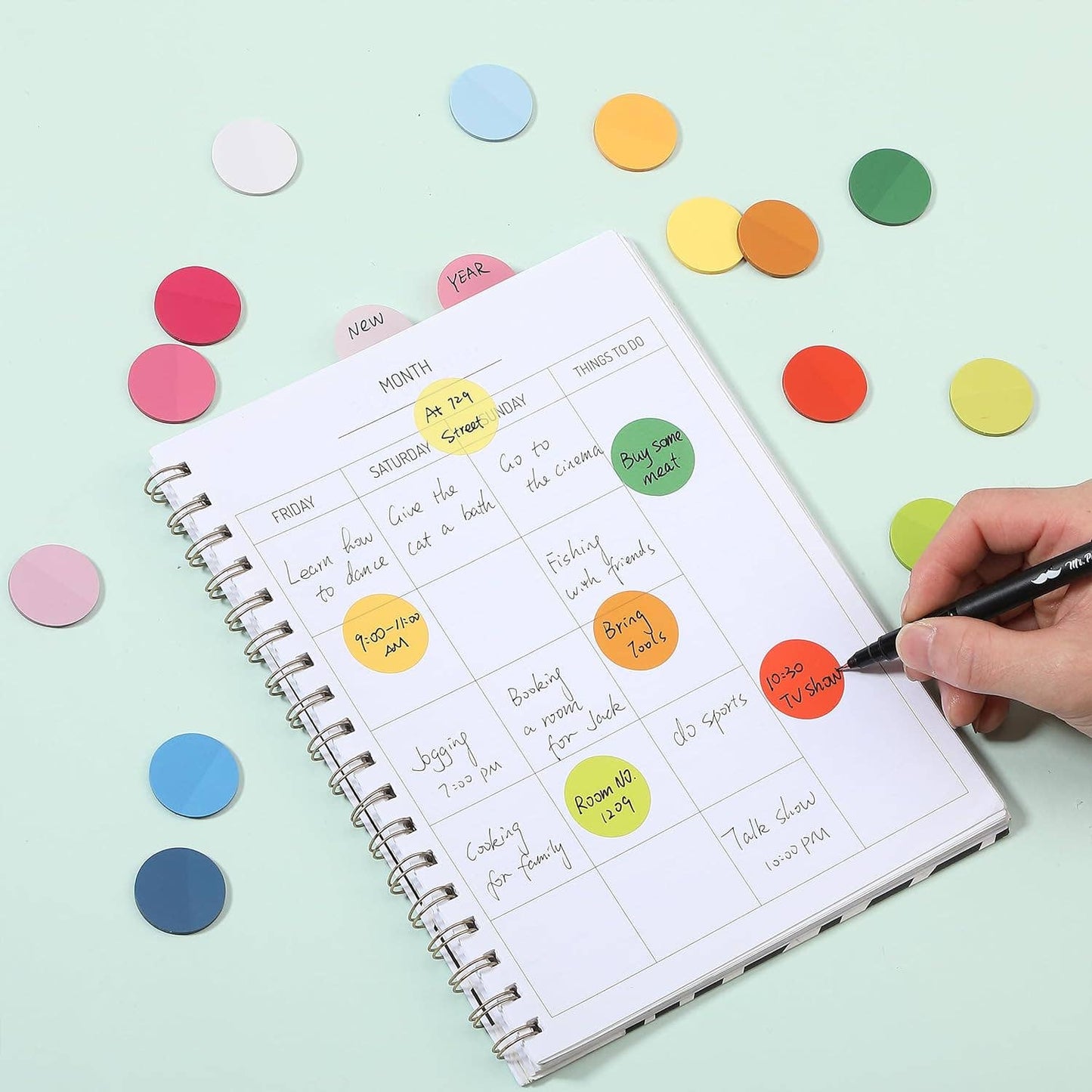 Transparent Round Sticky Notes- 560 Pcs