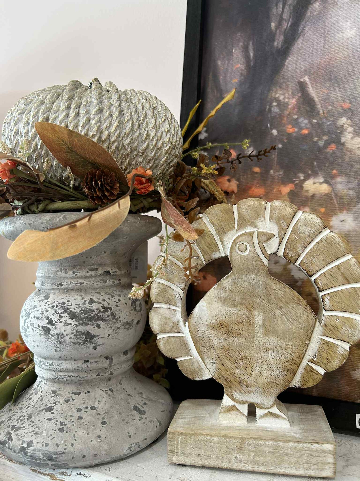 Wooden Turkey Decor