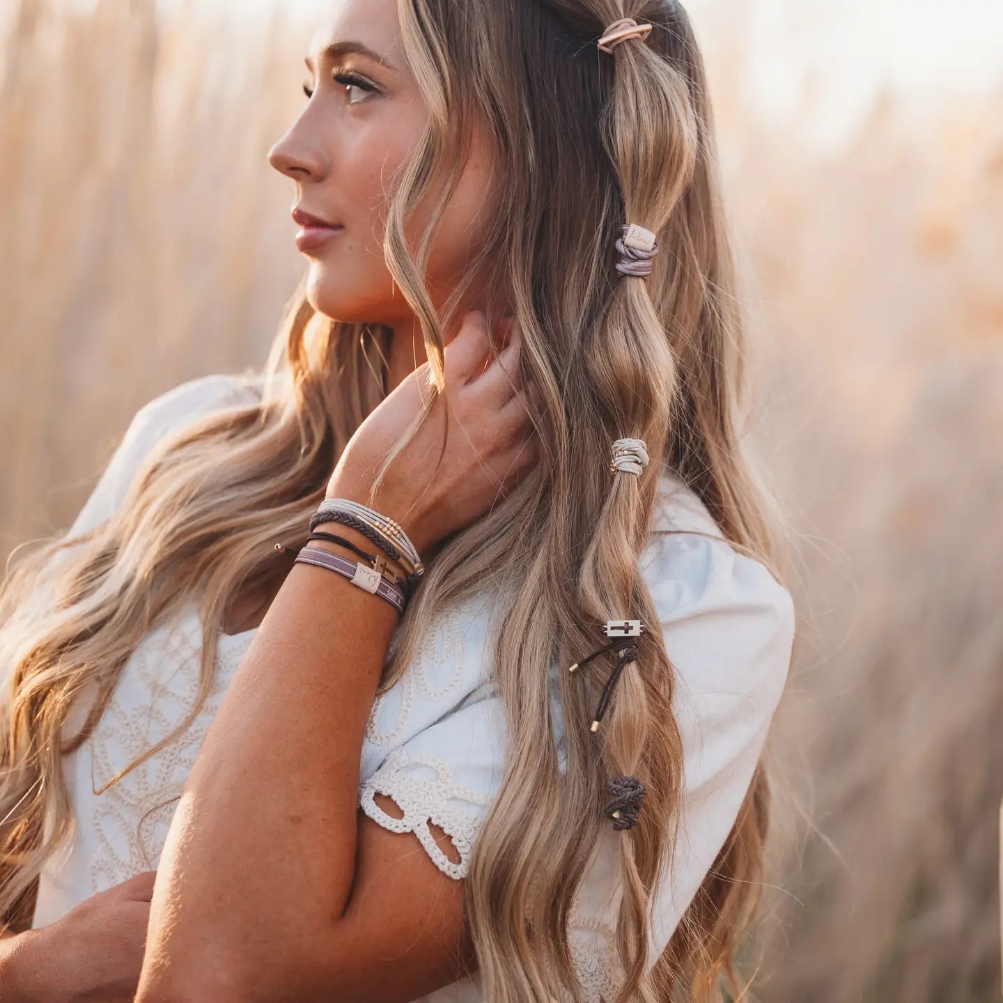 K'Lani Hair Tie Bracelet- Faith