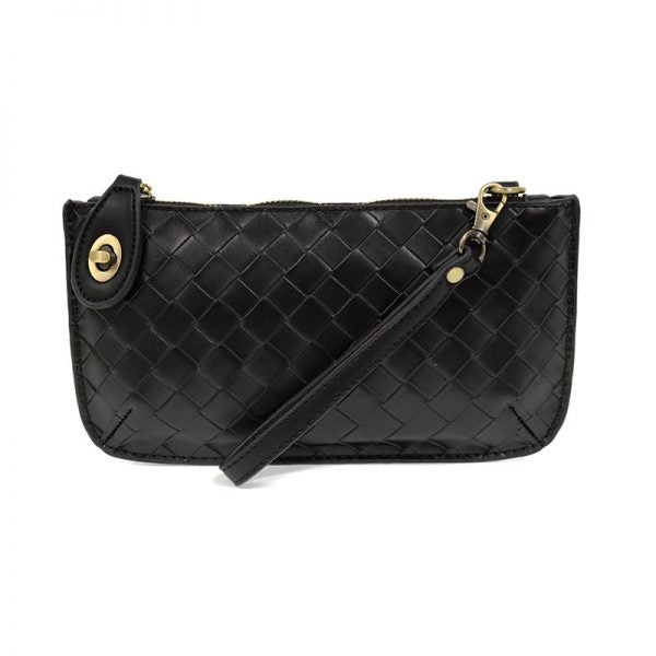 Joy Susan Crossbody Wristlet Clutch-Wide Woven Black