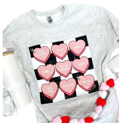 Favorite Things Hearts Crewneck