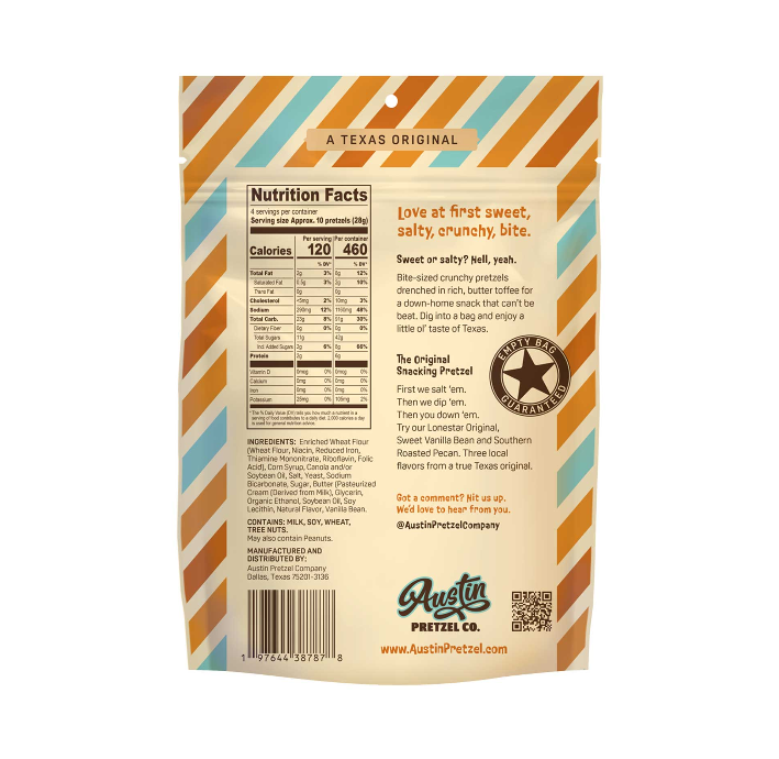 Sweet Vanilla Bean Pretzels 4oz