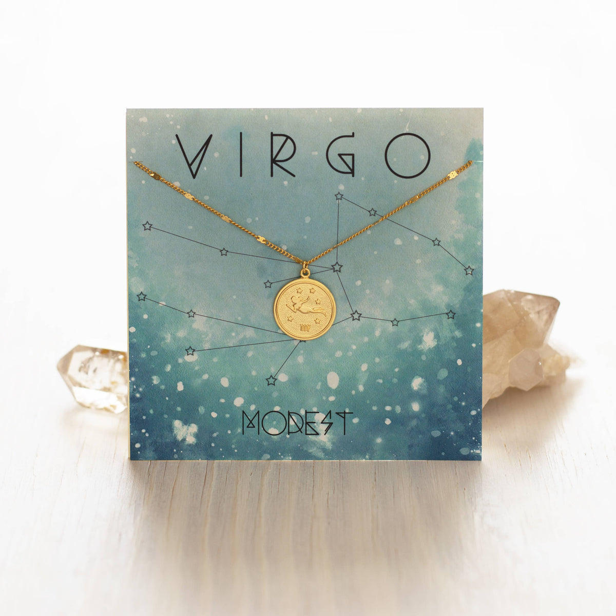 Zodiac Medallion Charm Necklace