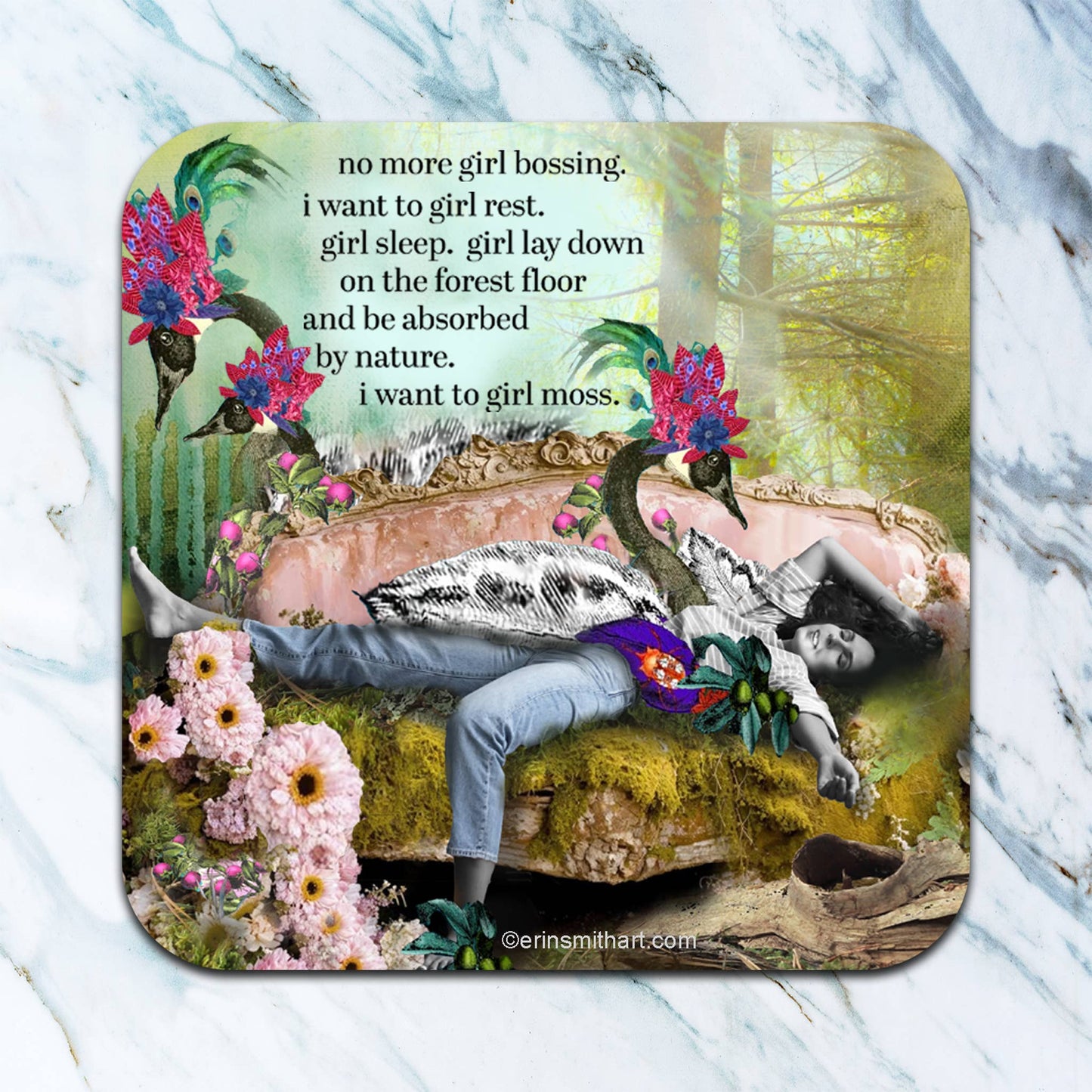 Neoprene Coaster- I Want To Girl Moss