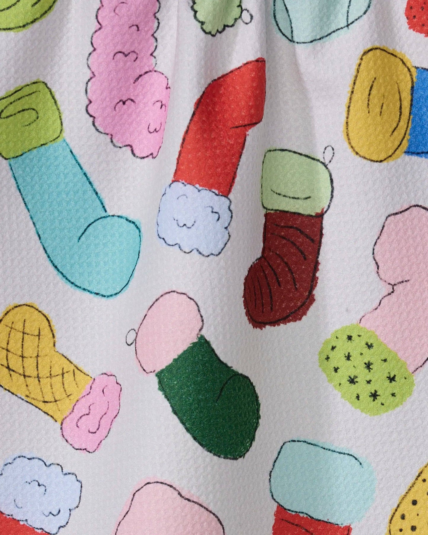 Silly Stockings Geometry Tea Towel