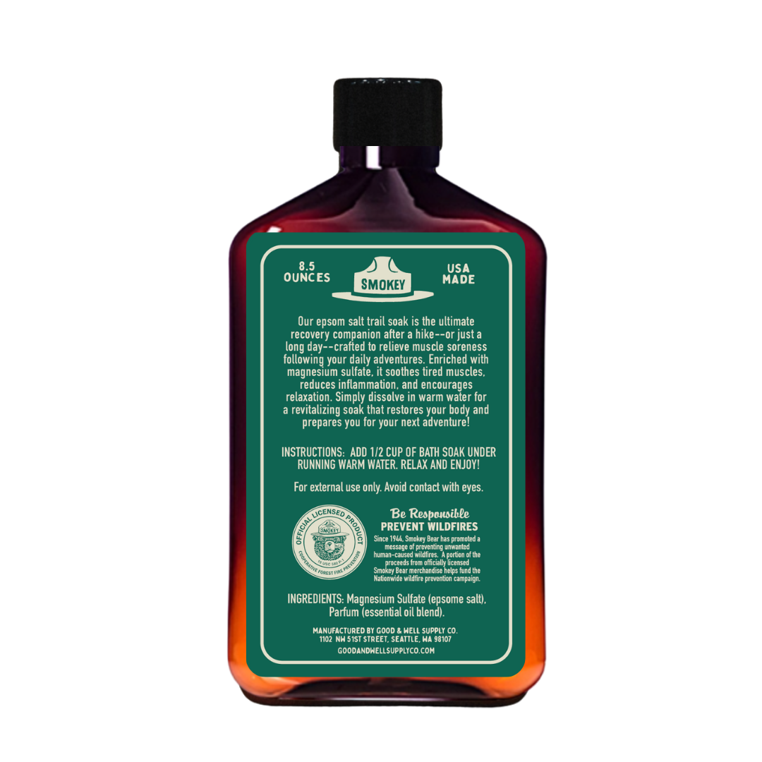 Bottle with green label on a white background