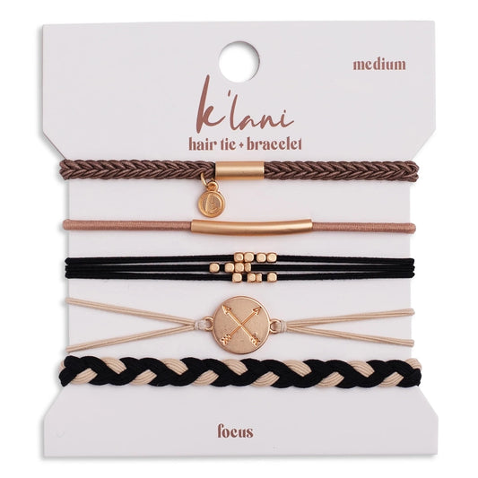 K'Lani Hair Tie Bracelet- Focus